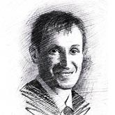 Line portrait of Wayne Gretzky